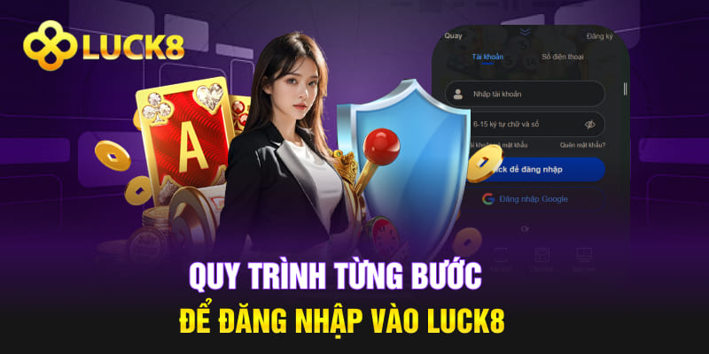 Quy trình từng bước để đăng nhập vào Luck8